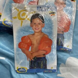 9x Vintage 2000 Intex The Wet Set Arm Bands Orange Kid's Floaties Double Bubble